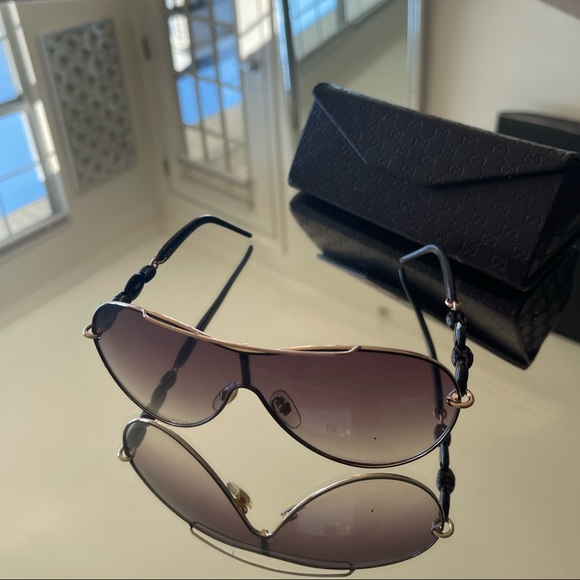 Sold! Gucci Brown/Blue /Rose Gold 4203/S 115 Sunglasses UNISEX - Picture 4 of 5